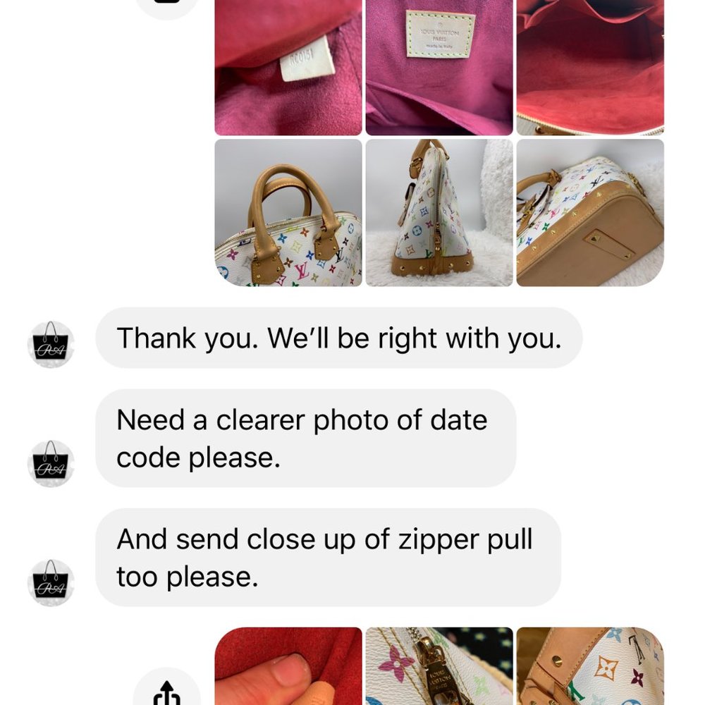❌SOLD❌Louis Vuitton White Multicolore Alma GM bag - Picture 10 of 12